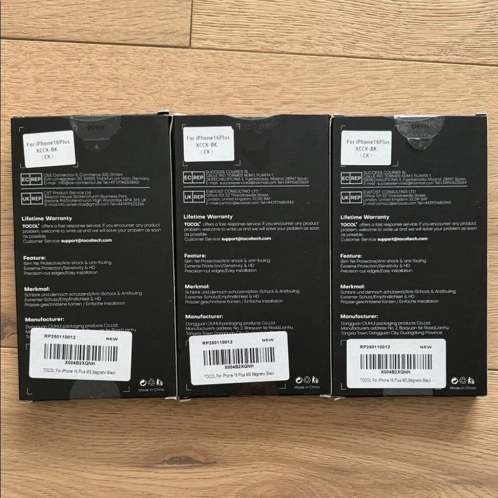 Set of 3 - Apple iPhone 16 Plus Case - Black and Gray - New in Box